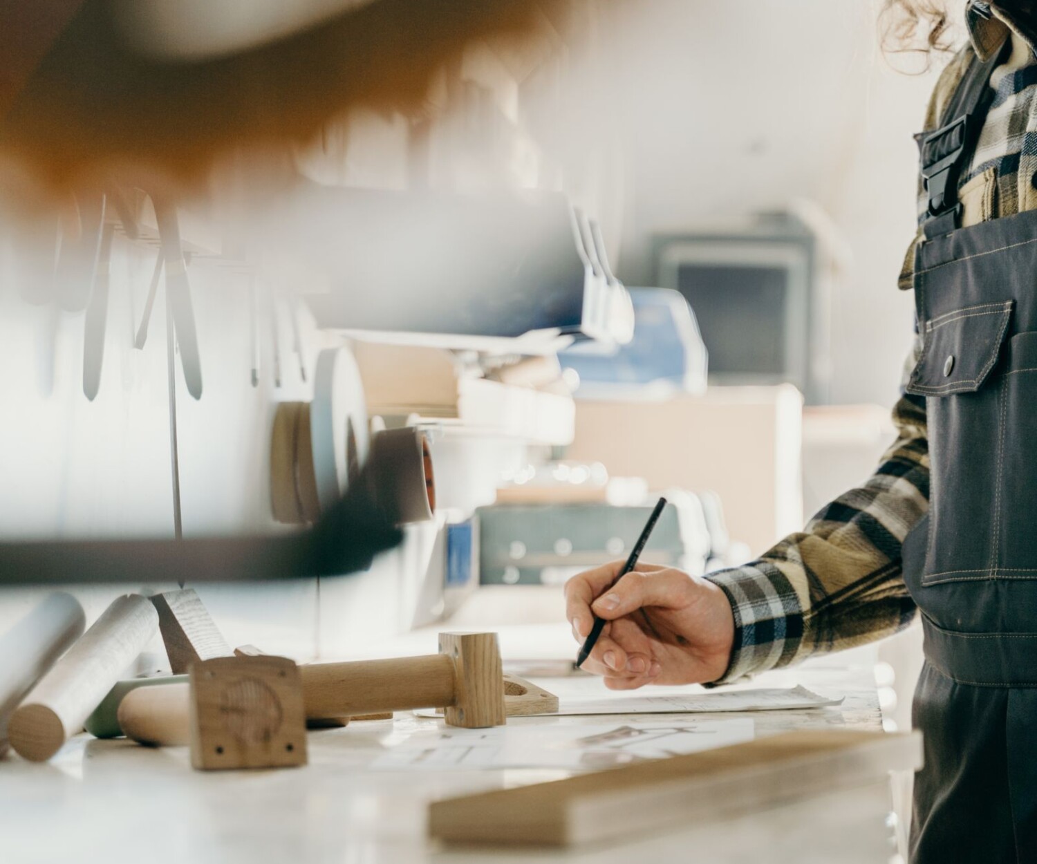 Handwerksplanung auf Papier
